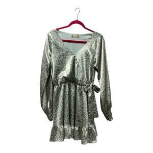 Altar'd State Green and Cream Floral Dress